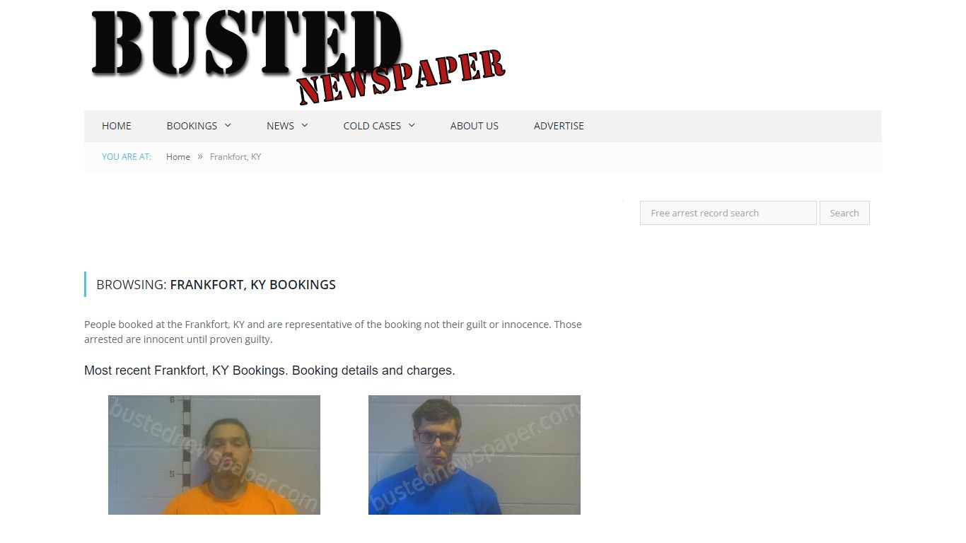 Frankfort, KY Mugshots - BUSTEDNEWSPAPER.COM